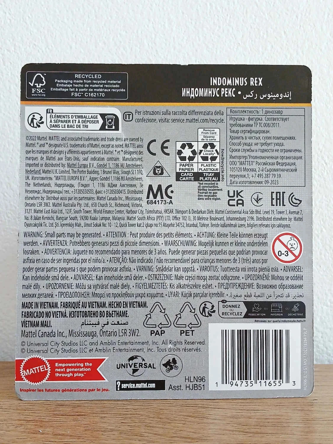 Figura Mattel Jurrasic World Wild Pop Ups Uncaged Indominus Rex – photo 2